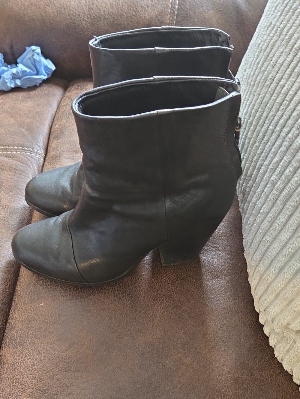Rag & Bone Newbury Black Ankle Zipper Bootie Women's  size US 5.5
